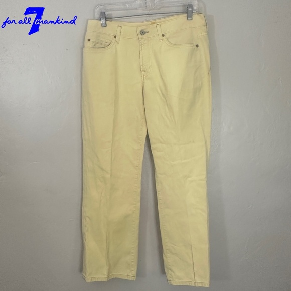 7 For All Mankind Other - 7 for All Mankind Yellow Chinos 31" waist 29" inseam Gently worn 100% cotton
